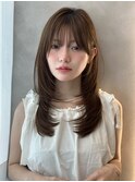 韓国レイヤーカットハッシュカット小顔顔まわりレイヤー髪質改善