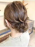 ヘアセット　シニヨン
