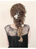お呼ばれ編みおろし　ヘアセット