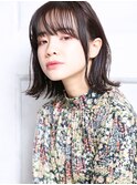 大人可愛い20代30代40代小顔暗めカラー 外ハネボブ A3