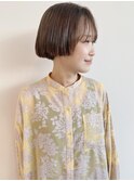 大人可愛いカエラちゃんボブ!/前髪パーマ/ニュアンスカラー