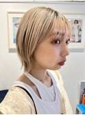 ケアブリーチダブルカラー×レッドブラウン【心斎橋】