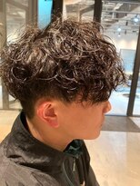 メンズサロン ブロック(Men's Salon bloc) ツイストスパイラルパーマ　ツーブロック　ブラウンベージュ