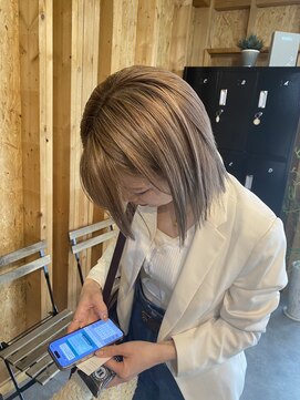 アフターニュース 新潟(afternews) ボブ/ミルクティーベージュカラー/ブリーチ/ダブルカラー/駅南