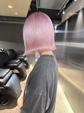 ペレ 栄店(PELE) デザインカラー/レイヤーカット/ウェットヘア/オリーブベージュ