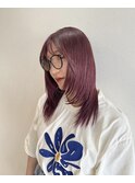【guerir hair + care】レイヤー×ラベンダーピンク