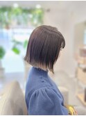 ☆パツンとボブ×落ち着いたオリーブカラー