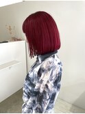 マゼンタレッドカラーボブ