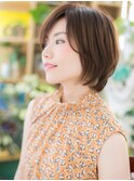 大人美人斜めバングアースカラーウルフカットc6上尾20代30代40代