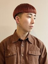 タロ(TALO)&nbsp;【TALO】メンズかりあげ重めマッシュ×オレンジブラウン