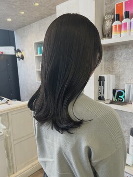 キャアリー(Caary) 福山美容室caary 韓国風切りっぱなしロングゆるふわ透明感10代