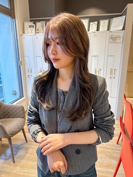 バランス ハレまち通り岡山駅前店(balance.) ミルクティーベージュ×韓国ヘア