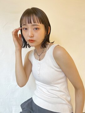 ラボヌールヘアーノーブル 新越谷店(La Bonheur hair noble) 切りっぱなしボブエアリーロング美髪ピンクブラウン