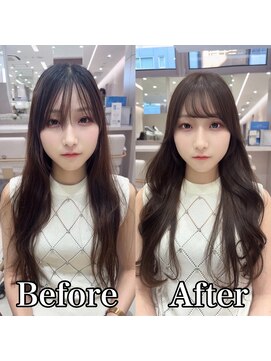 アフロート トウキョウ(AFLOAT TOKYO) イメチェン小顔垢抜けシースルーバング前髪顔周りレイヤーカット