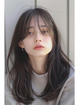 ラナ 新宿(lana) ロング/ブラック/シースルーバング/似合わせ/【lana hair新宿】
