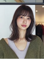 リンクミリ(Link mili)&nbsp;小顔ミディ×黒髪くびれレイヤー×透けバング