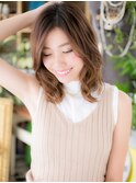 ダブルカラーニュアンスパーマウェットヘアh4上尾20代30代40代