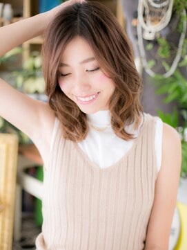 カバーヘア ブリス 上尾西口店(COVER HAIR bliss) ダブルカラーニュアンスパーマウェットヘアh4上尾20代30代40代