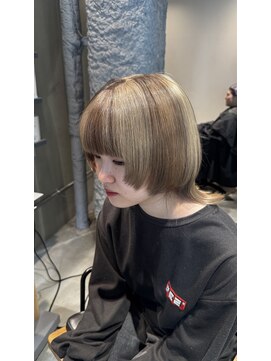 ロカリタ キョウト 河原町三条店(ROCAReTA kyoto) ブロックカラー　ブラウン×ベージュ