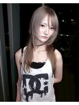 ヌル 表参道本店(Null) ミルクティーベージュ/デザインカラー/姫レイヤー/ケアブリーチ