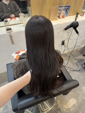 チャプター 問屋町(chapter) 透明感ケアカラー赤味なしオリーブグレージュレイヤーカット韓国