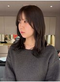 オリーブグレージュ/透明感カラー/レイヤーカット/恵比寿駅