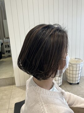 エクファヘアエステプラス 草津 栗東(ex-fa hair esthe+) ピンクベージュ/アンブレラカラー/クールショート/前髪/草津