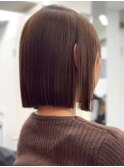 ブラウンカラー×縮毛矯正
