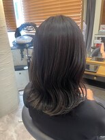 ヘアリゾート粋 トゥジュ 池袋東口店(tujuh) 艶髪ミディアムレイヤー/ダークグレージュ/ウェーブ