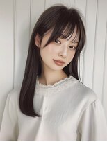 オンク 新宿(onk)&nbsp;黒髪/グレーベージュ/レイヤーロング/前髪パーマ[新宿駅]