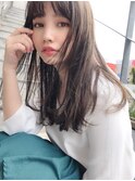 小顔ツヤ髪アッシュカラー