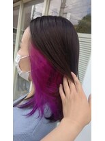 ヘアーデザイン ユーケー(Hair design Yu K) インナーカラー×パープル