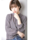 抜け感くびれヘア 大人ボブ 眉上バング【LINONA 大野 加奈】