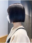 黒髪ボブ_ホワイトグレージュネビージュこなれミディ_ba378442