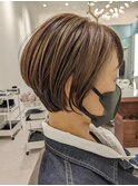 【mozo美容院】大人可愛い小顔マニッシュワンサイドショートボブ
