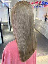 ゲーム 原宿店(GAME)&nbsp;ダブルカラーミルクティーベージュカラーケアブリーチ韓国ヘア