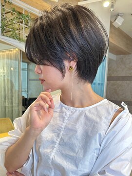 ロンド ストラーダ 心斎橋(Lond strada) ショート×ハイライト白髪ぼかし×マチルダボブ[心斎橋]