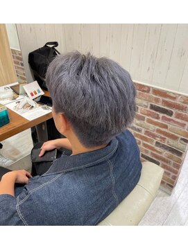 ソワン ドゥ ブレス 立花店(soin de brace) シルバーカラー/メンズブリーチカラー