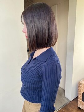 トップヘアー スパアンドリラクゼーション 安城(spa&relaxation) ツヤツヤ肩上ボブ/ニュアンスカラー/20代30代40代