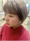 【小顔】ローライト入りハイトーンショート