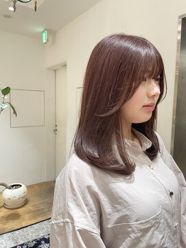 クレオヘア インターナショナル 八丁堀店 pink brown