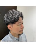 夏さわやかツーブロックパーマスタイル
