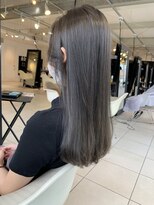 グロウ 丸の内(GLOW)&nbsp;グレージュオリーブベージュ顔周りカット韓国風前髪オージュア