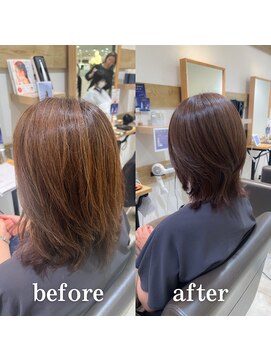 ミラバイケンジ 藤沢(Mira by KENJE) 白髪ぼかし　セミディ　シアーカラー　【藤沢　藤沢駅】