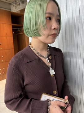 ヨロヘアー(YOLO hair) ボブ/ハイトーン/グリーン