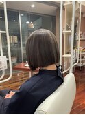 石橋/白髪ぼかしハイライト/酸性ストレート/髪質改善/ボブ/ツヤ