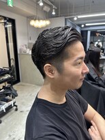 グランジパーマ ソフトフェード オールバック