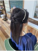 まるでプリンセスなハーフアップ