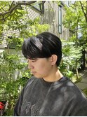 センターパートマッシュ/メンズ/癖毛カット/ショートウルフ