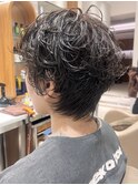 ショートパーマ丸みショートマッシュショートパーマヘア癖毛
